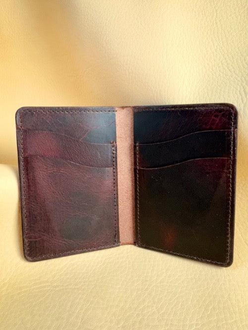 Minimalist Wallet Made of Badalassi Waxy Oil Pull-Up Leather